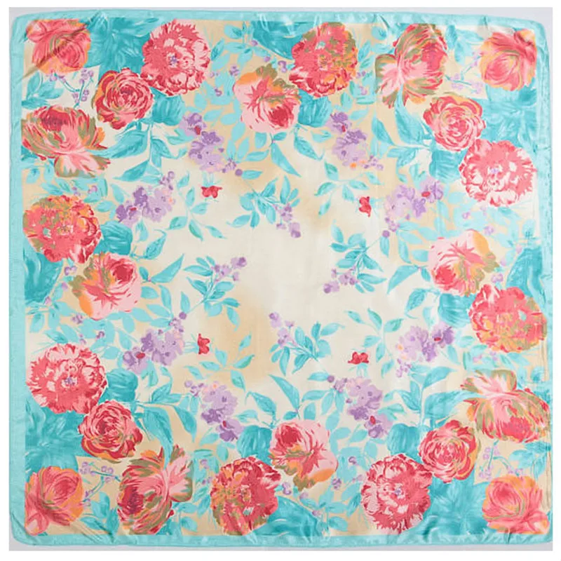Женский квадратный шейный платок 90x90 см в европейском стиле|silk scarf|silk scarf womensquare |
