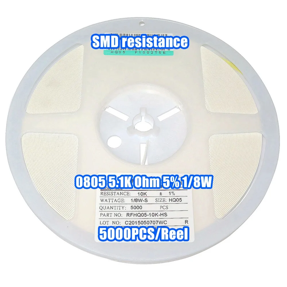 

1 0805 5,1 k 5,1 K Ohm 5% 1/8W SMD 5000