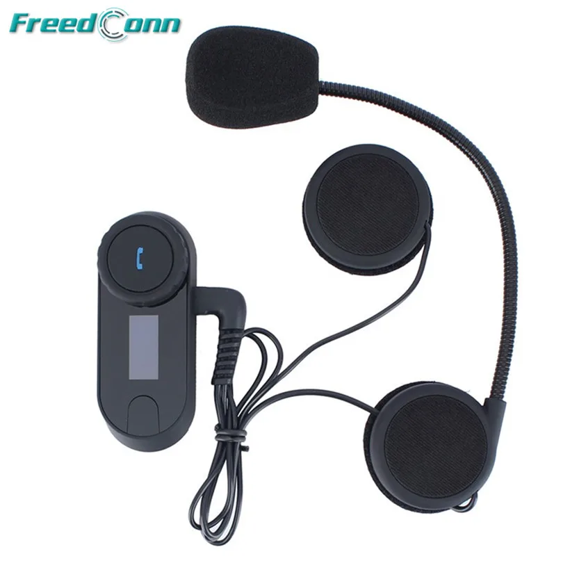 Гарнитура Freedconn FDC мотоциклетная с поддержкой Bluetooth FM радио и ЖК экраном 2 шт.|helmet