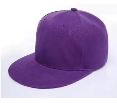 purple Заводская Кепка в стиле хип-хоп с плоским козырьком Snapback с логотипом/шляпы с буквами 3D вышивка бейсбольная кепка для мальчиков и девочек Размер - Цвет: purple