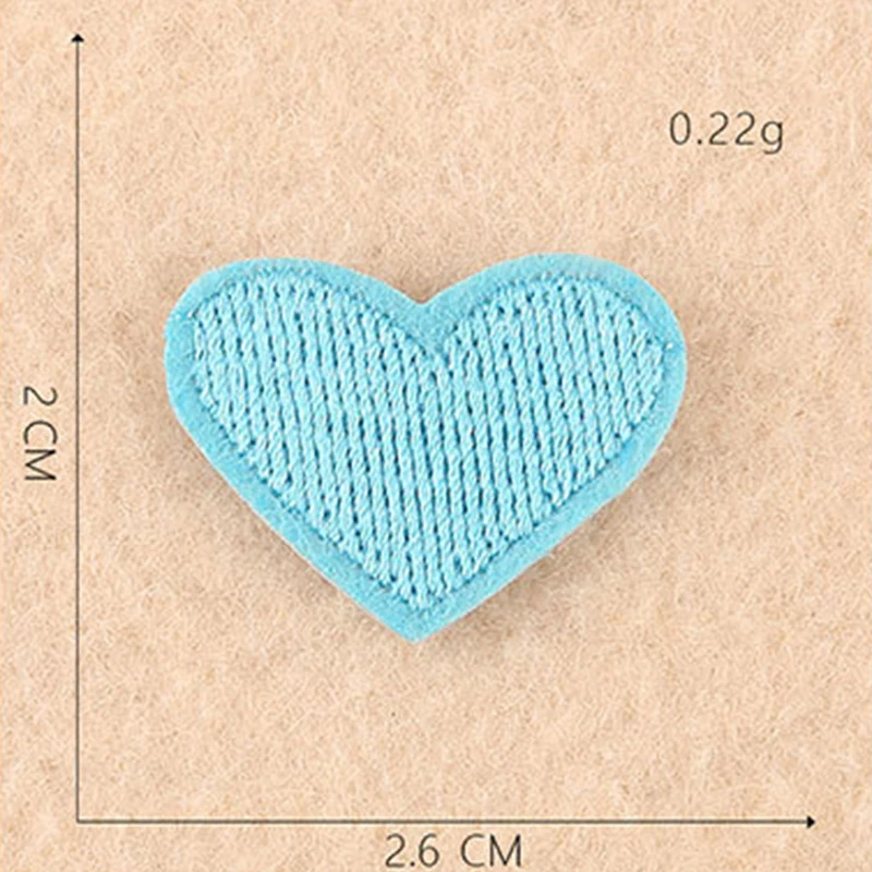 Мультфильм 5 шт. маленькое розовое сердце любовь DIY Вышивка Патчи для одежды гладить на одежду обувь сумка Аппликации полосы значок стикер - Цвет: Sky Blue 5pcs
