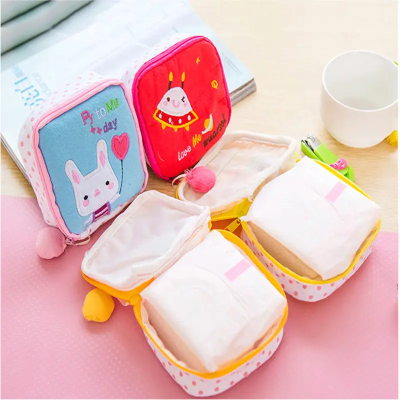 Милый мультфильм гигиеническая салфетка сумка для хранения 100% хлопок пакет