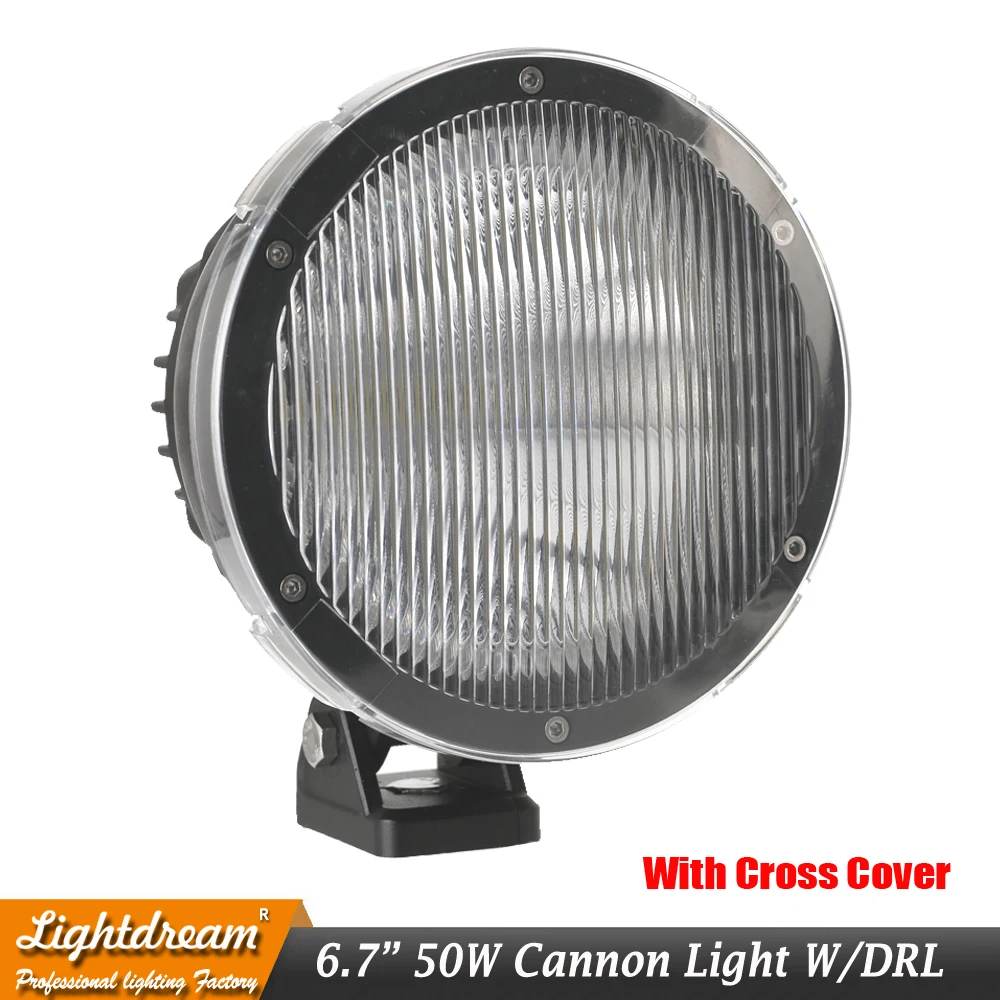 Lightdream 6 7 дюймов 50 Вт Cannon светодиодные фары для вождения 12 в 24 В прожекторы узкий