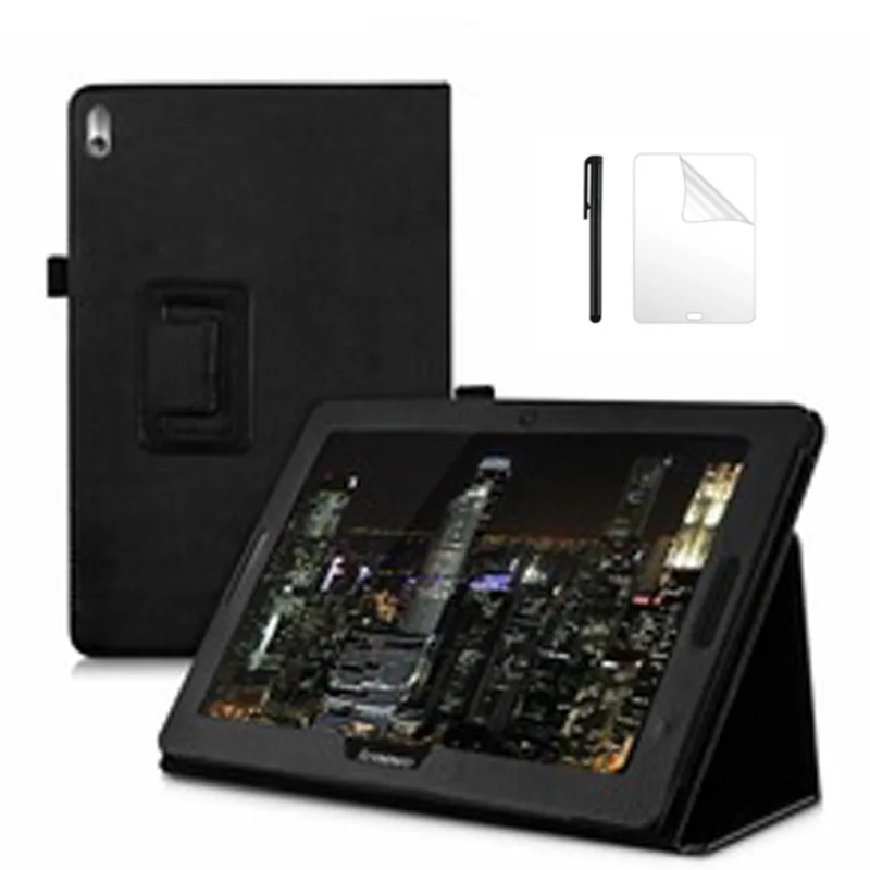 Чехол подставка из искусственной кожи для планшетов Lenovo Idea Tab диагональю 10 1 дюйма