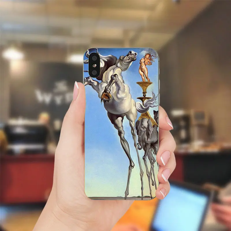 Salvador Dali абстрактного искусства мягкие ТПУ Силиконовые случаи мобильного