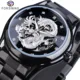 Forsining Silver Dragon Skeleton Automatic Mechanical Watches Crystal Stainless Steel Strap Wrist Watch Men's Clock Waterproof Other Image
