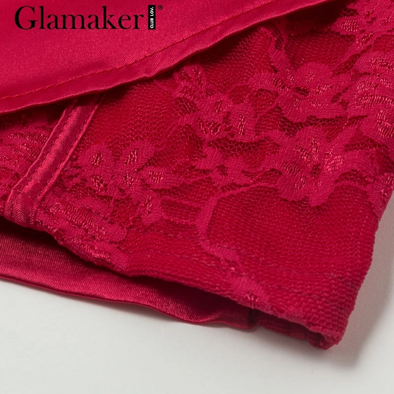 Glamaker, лоскутное кружевное атласное платье, женское летнее элегантное мини-платье, облегающее платье, вечерние, Клубные, без рукавов, для ночного клуба, женское короткое платье