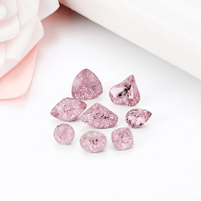 Стеклянные Камни светильник лые розы IC измельченные ледяные драгоценности