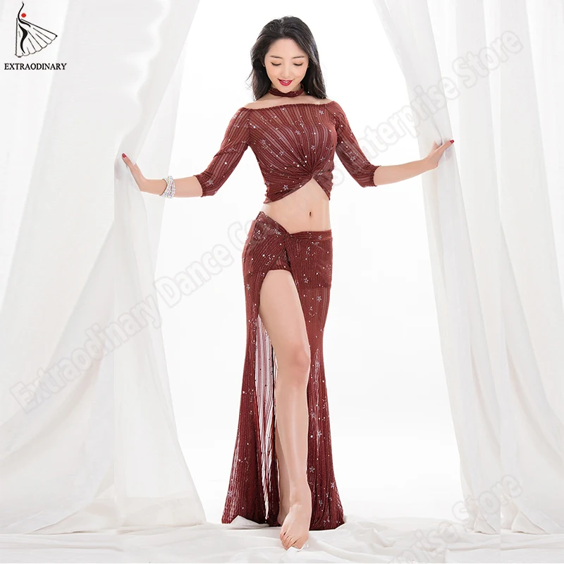 

Юбка женская для танца живота, с блестками, 3 цвета