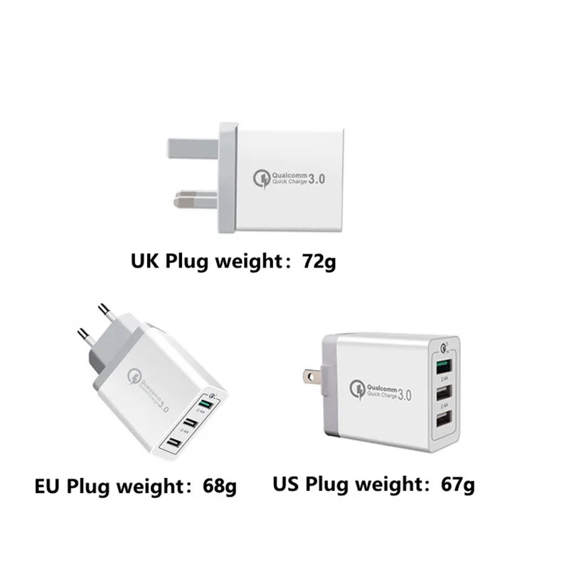 Быстрое зарядное устройство QC 3 0 5 В А USB для iphone X 7 8 XSMAX ast с вилкой Стандарта