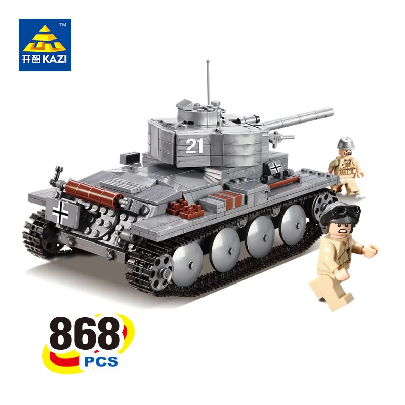 KAZI PZKPFW-II Танк Блоки Модель Brinquedos подарок развивающие игрушки военные кирпичи для