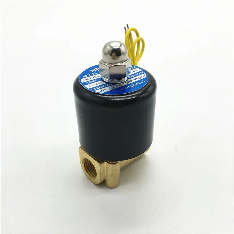 Мини-электромагнитный клапан AC110V 2W025-08 G1/4 ''для воды масла медной катушки и