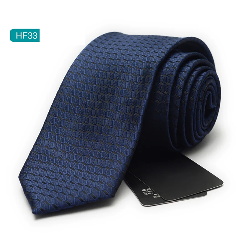 2017 Новый бренд 6 см Тонкий шелковый галстук для мужчин Модный деловой клетчатый