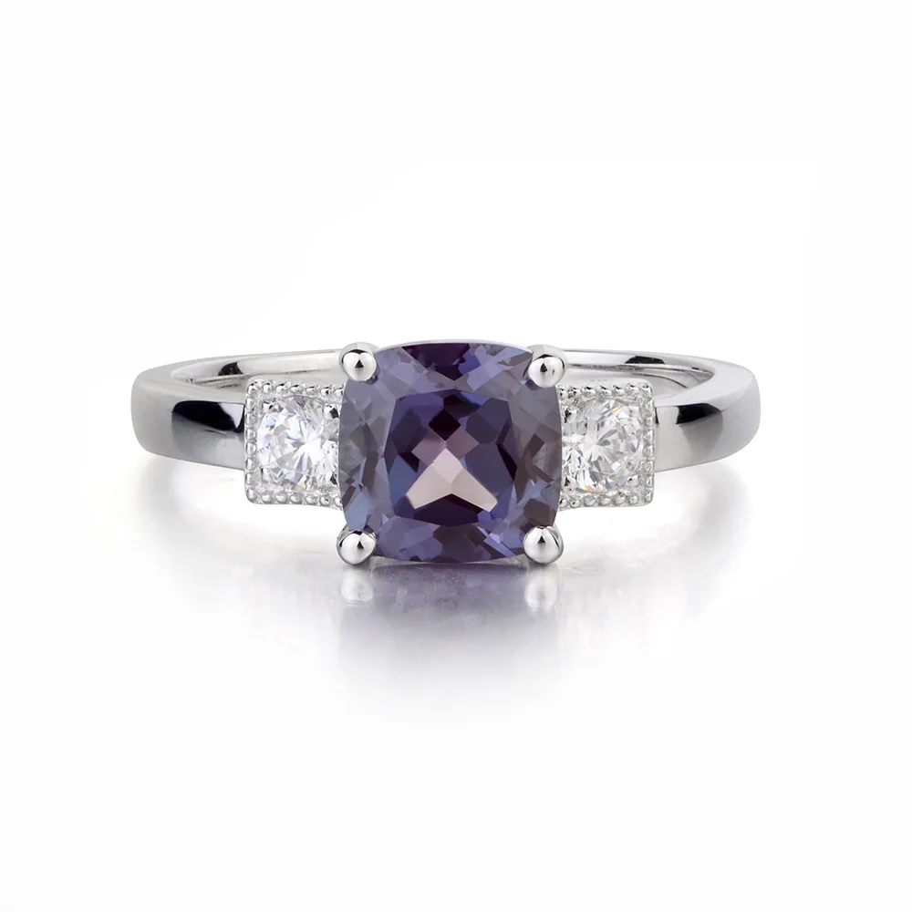 Женское кольцо для помолвки с Александритом украшение из драгоценных камней