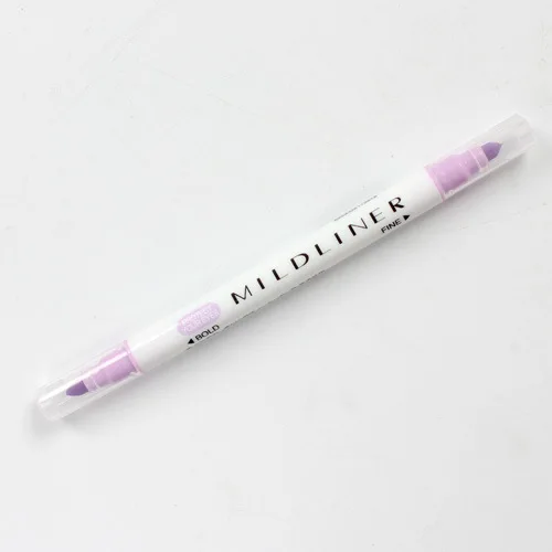 Coloffice 1PC Double-Head Highlighter Student Color Pens Key Line Marking Pen Oblique Head Graffiti Marker Pen Kids Stationery - Цвет: Лаванда