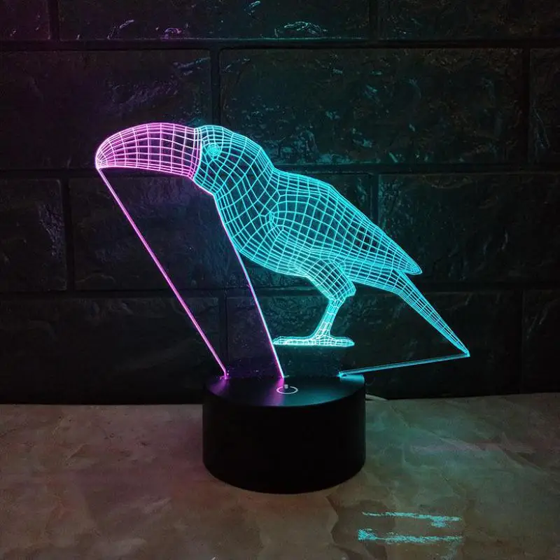 Beaks 3d ночник Рождественское украшение Прекрасная лампа Новинка детская комната
