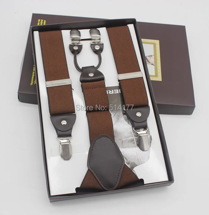 Мужские подтяжки регулируемые с 4 клипсами мужские в подарок аксессуары для