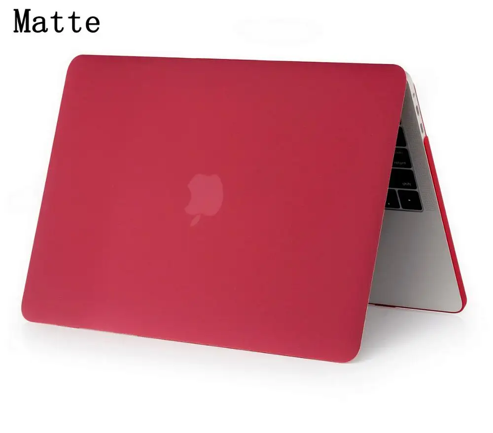 Matte jiu Red Чехол для ноутбука Apple MacBook Air Pro retina 11 12 13 15 дюймов для mac book New A1932 Pro 13 15 с сенсорной панелью+ чехол для клавиатуры - Цвет: Matte jiu Red
