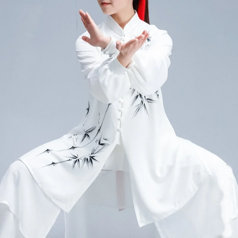 Одежда Tai Chi для мужчин традиционная китайская одежда с рисунком бамбуковых