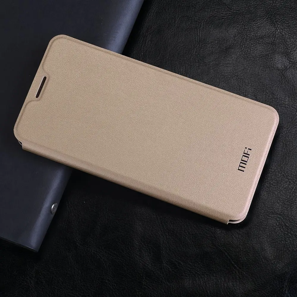 Gold Чехол MOFI для huawei Honor View 20, чехол для Honor V20, флип-чехол из искусственной кожи, прозрачный ТПУ чехол-книжка, 360, полная защита - Цвет: Gold