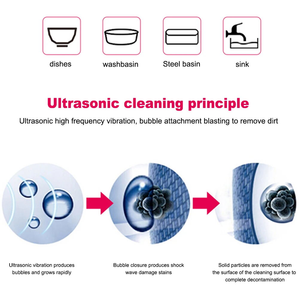 Портативный Ультразвуковой очиститель машина для очистки фруктов и овощей часы