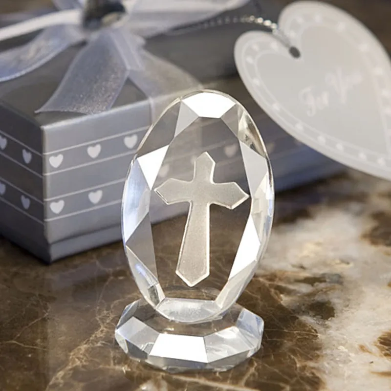 

Wedding Favors and Gifts Crystal Cross Standing Baby Christening Gifts Baby Shower Favors First Communion Gifts