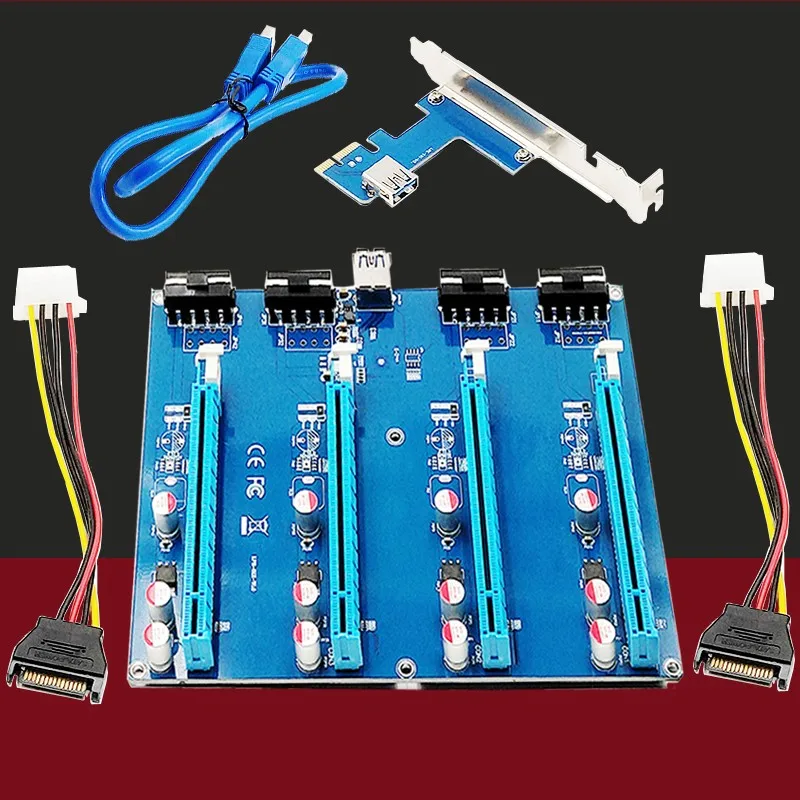 PCIe 1 4 PCI express 16X Слоты Riser Card USB3.0 E 1X к внешнему e слот адаптер Порт мультипликатор