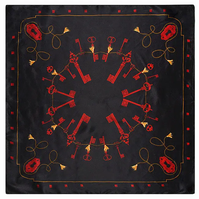2018 New Luxury Brand Women Twill Silk Scarf Striped Dot Pattern Neckerchief Print Fashion Small Square Scarves | Аксессуары для