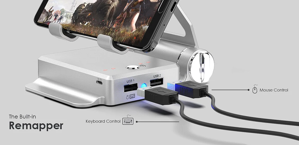 GameSir X1 BattleDock конвертер Стенд док-станция для PUBG, Fortnite, FPS игры с G30 Проводная игровая клавиатура и мышь