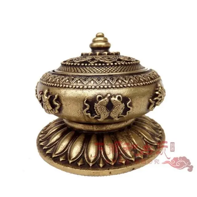 Chinese Boutique collection pure copper carve statue Incense burner