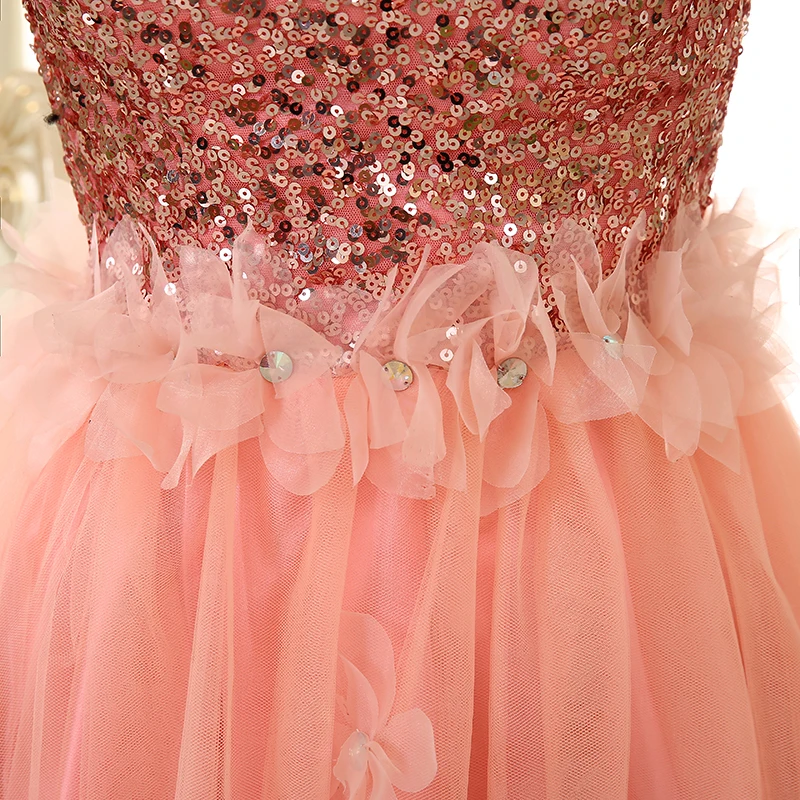 Оригинальный дизайн трапециевидного силуэта без бретелек с блестками