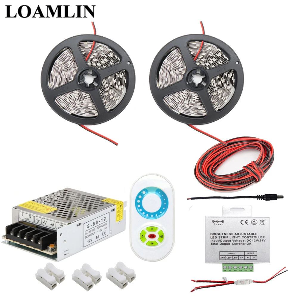 Светодиодная лента 5050SMD белый/теплый белый/синий/красный водонепроницаемый