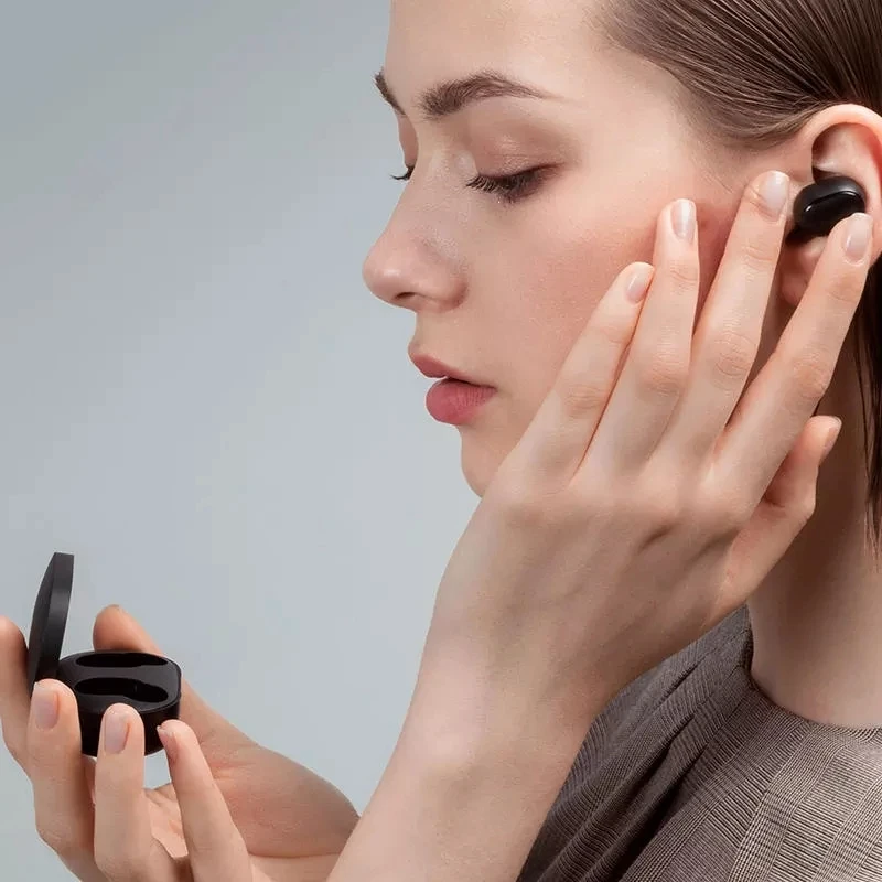 Оригинальный Xiaomi Redmi Airdots bluetooth-наушников TWS стерео бас Bluetooth 5 0 Eeadphones наушники AI