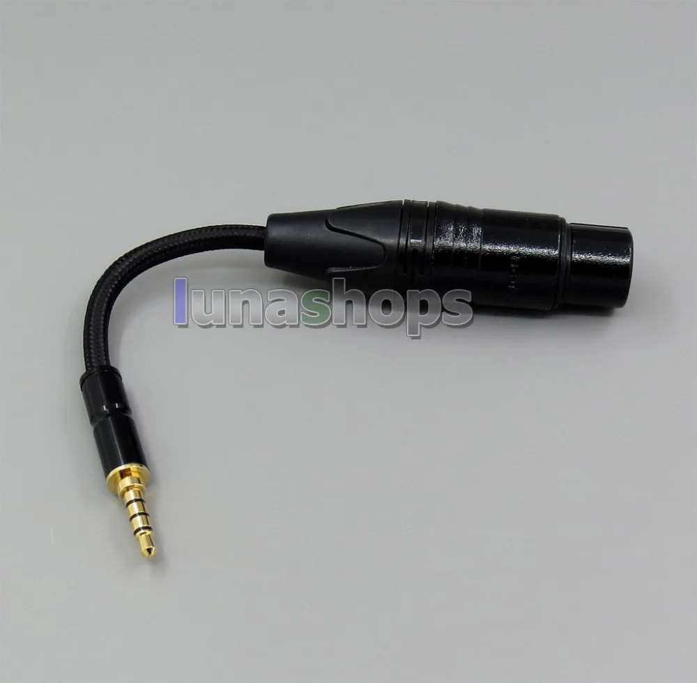 

Net Shielding 3.5mm Silver Plated TRRS Re-Zero Balanced To 4pin XLR Female Cable For Hifiman HM901 HM802 Headphone LN006062