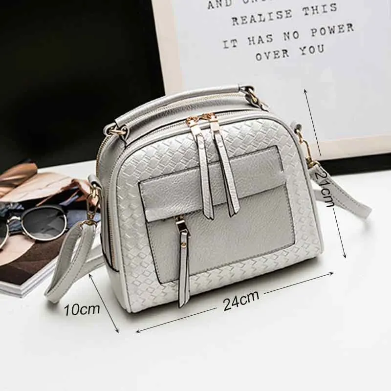 Новое поступление вязаная женская кожаная сумка модная плетеная на плечо