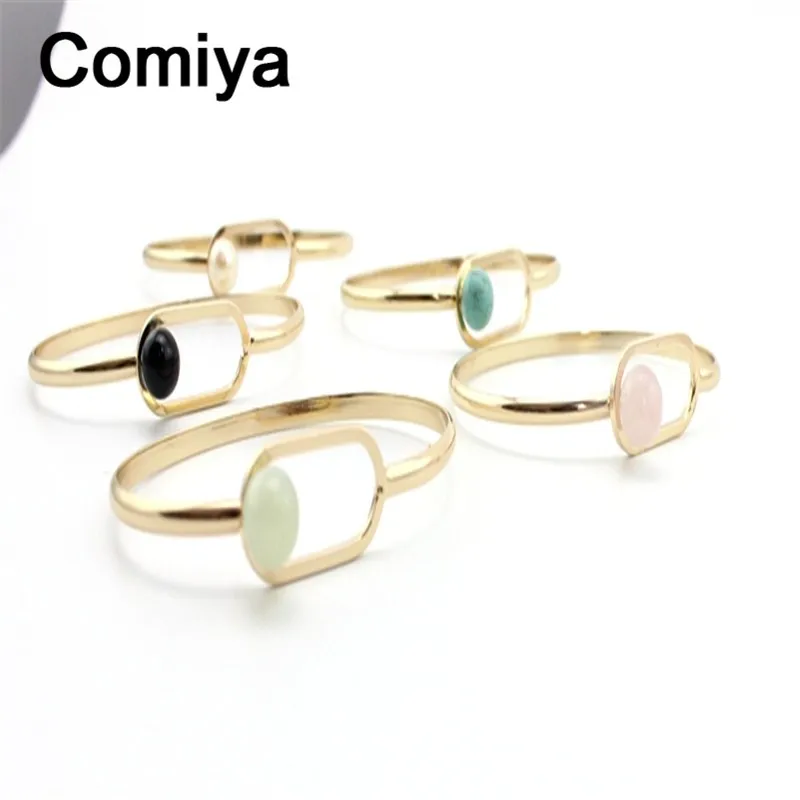 Comiya Jewelery Bracelete Masculino Simulated Peal Stone Lady Bangles Bracelet Acier Inoxydable Femme For Women Fashion Jewelry | Украшения