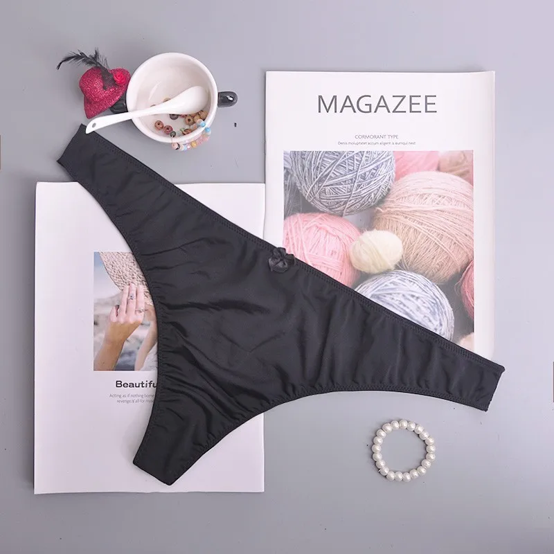 ac137hei 5xl big size women black color sexy underwear ladies underwear panties lingerie bikini ear pants/ thong/g-string 1pcs/lot ac124 - Color: ac137hei
