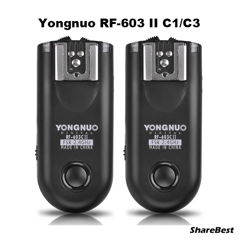 Беспроводной триггер для вспышки Yongnuo RF 603 II C1 C3 Canon DSLR 6D 7D 5D Mark III 70D 60D 650D 700D 550D|wireless