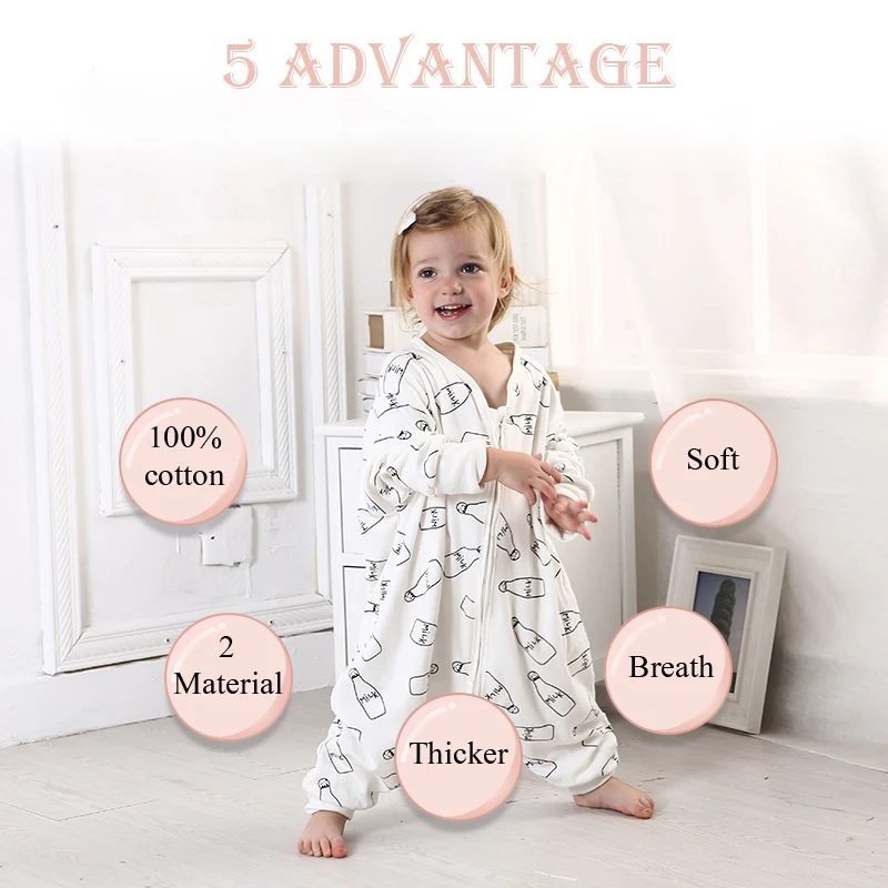 Детские спальные мешки для сна из мягкого дышащего чистого хлопка спальный мешок