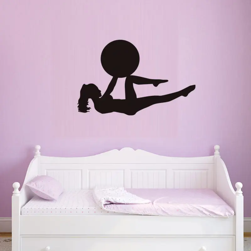 Женские настенные Стикеры для йоги и игр домашний декор гостиная девушка спальня