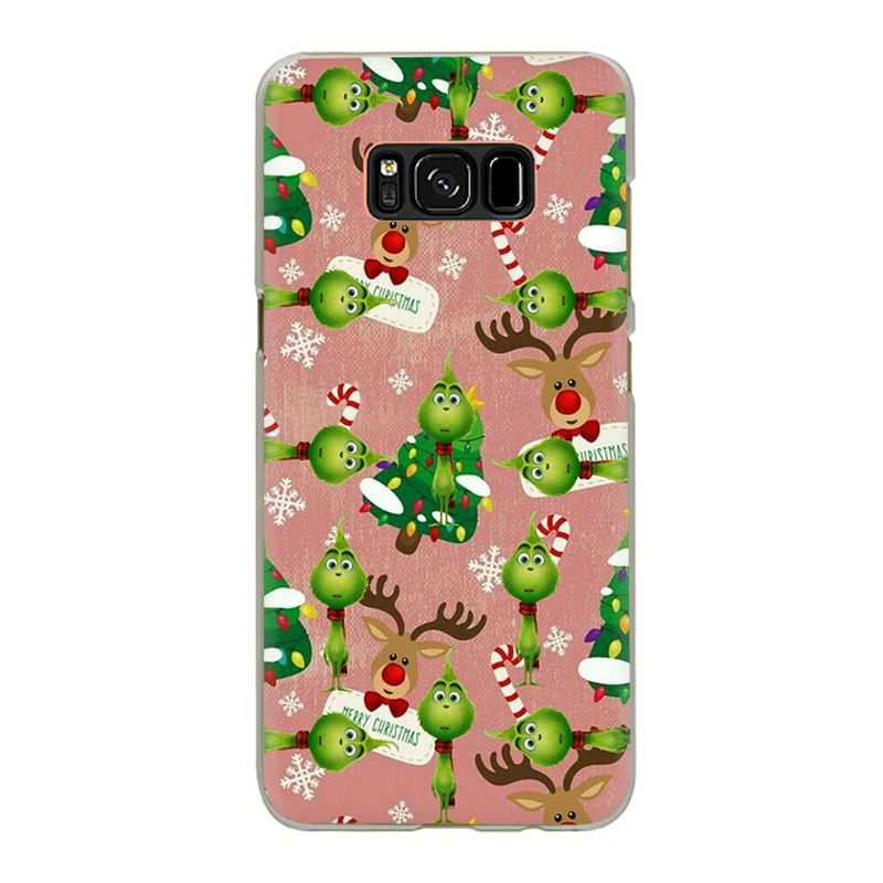 Зеленый Гринч жесткий чехол для телефона с рисунком в виде крышки для samsung S7 край S8 S9 S10 плюс S10e Note 8, 9, 10, M10 M20 M30 M40 - Цвет: H14