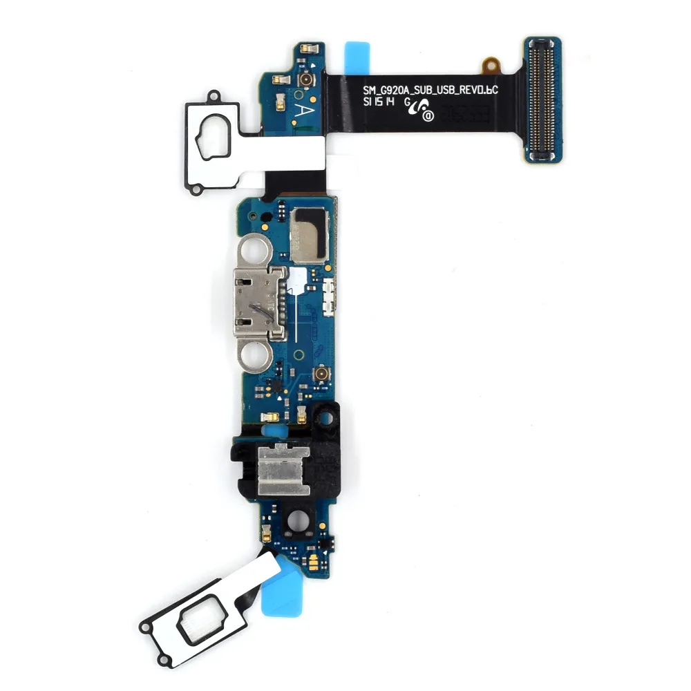 

Сотовый телефон запасная часть для samsung Galaxy S6 G920A зарядки Порты и разъёмы разъем шлейф + разъем для наушников + микрофон + сенсор Fle