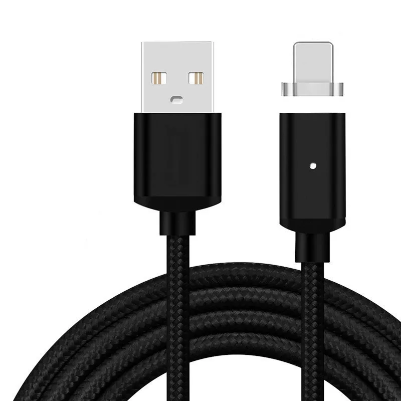 Магнитный зарядный кабель 1 м для iPhone 7, 8, X, 5, 5S, 6, 6 S Plus, iPad, телефонов, быстрая зарядка, Макс. 2,4 А, магнитное зарядное устройство, usb-кабели для передачи данных