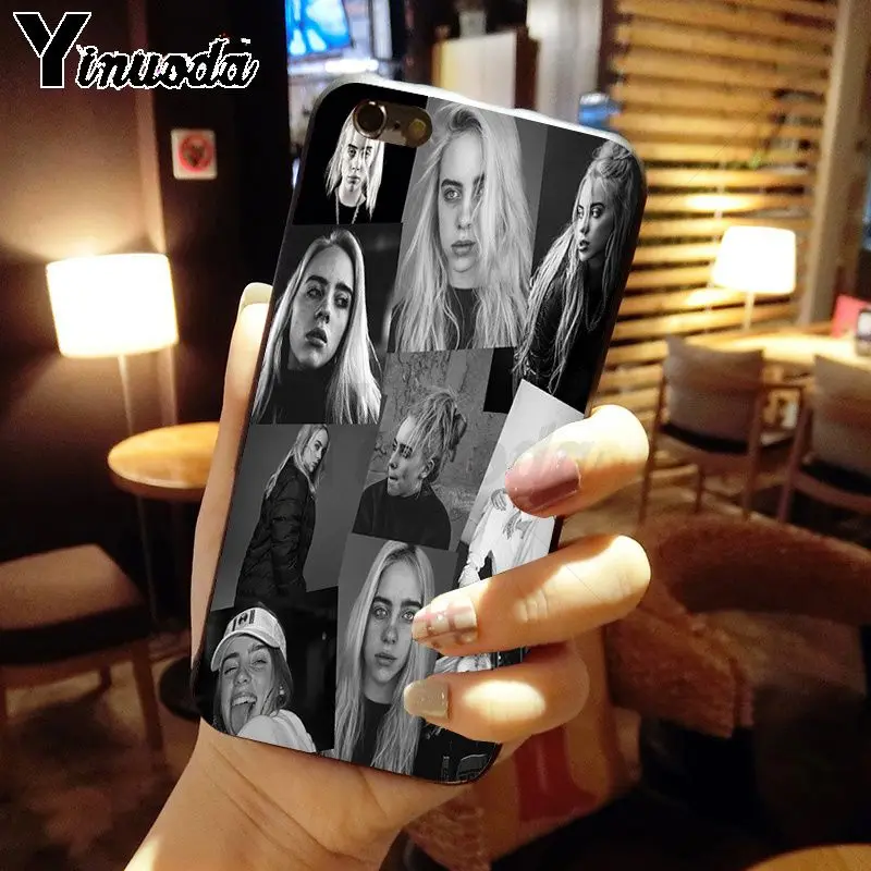 Yinuoda Billie Eilish, хит, мягкий силиконовый черный чехол, аксессуары для телефонов, чехол для iphone 8, 7, 6, 6S Plus, X, XS, MAX, 5, 5S, SE, XR, чехол