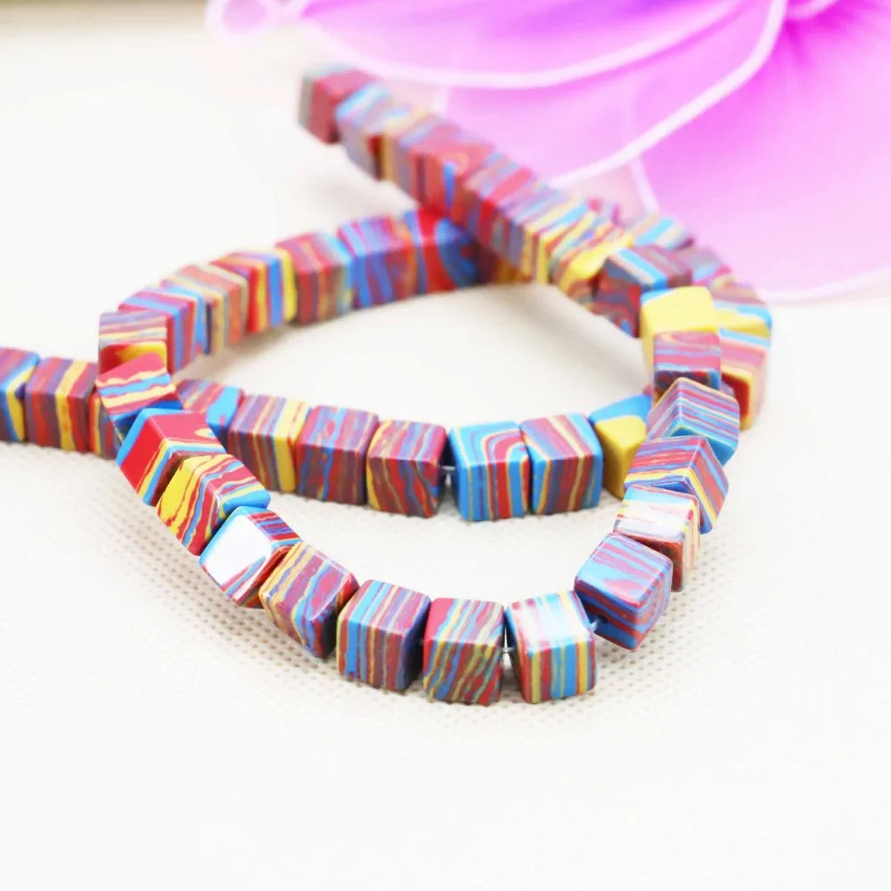 8 мм модный кубик радуги из индейки бисер для самостоятельного изготовления