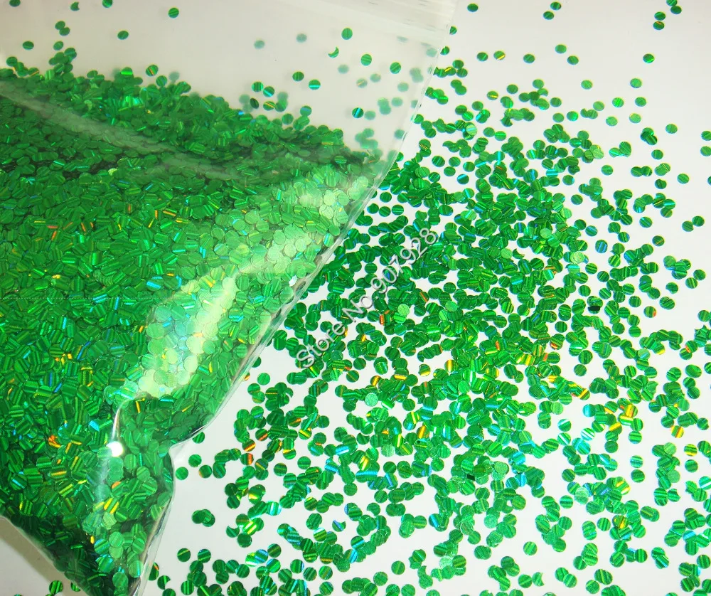 

2 мм Лазерная Лента эффект круглой формы дизайн ногтей Блеск темно-зеленый цвет дизайн ногтей порошок для ногтей Гель-лак, макияж, украшение