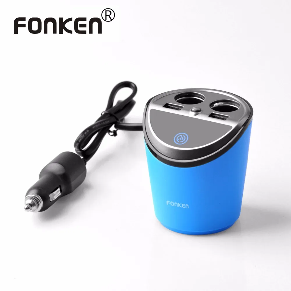 Многофункциональная автомобильная зарядная станция FONKEN с двумя usb разъемами для