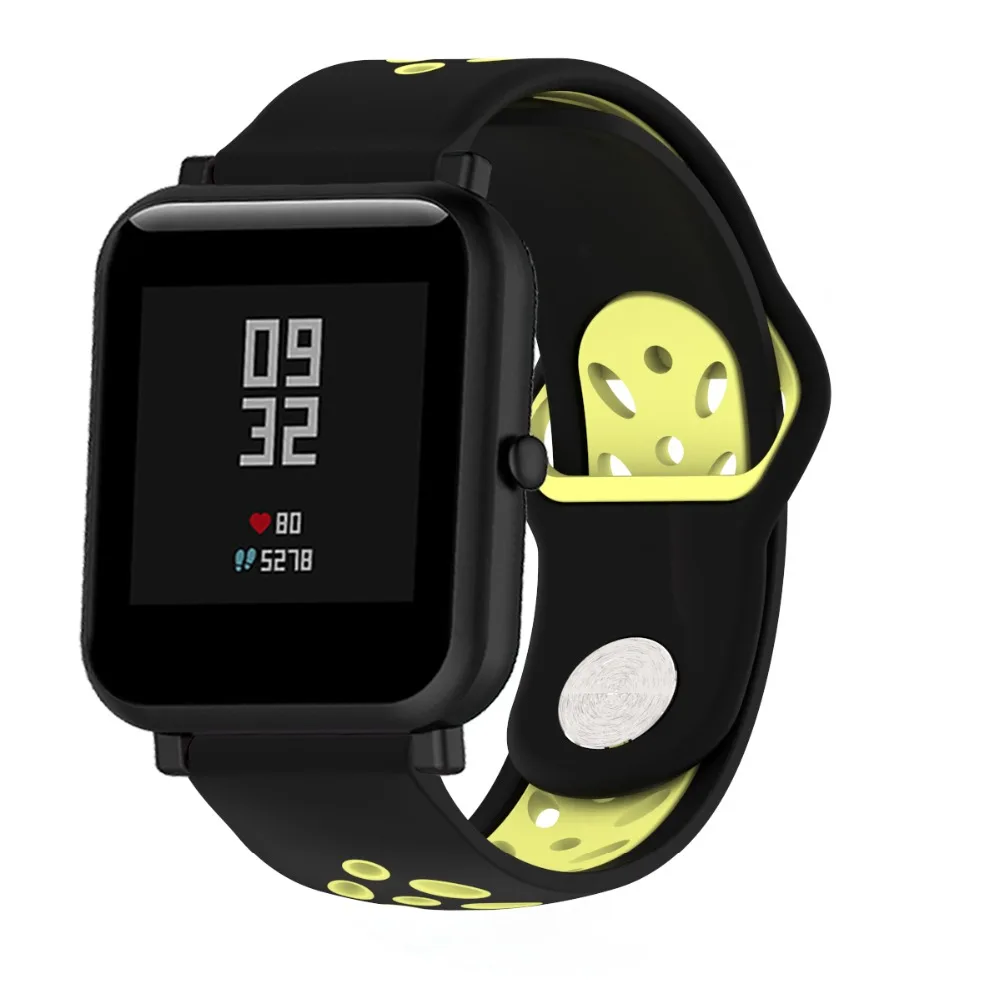 20 мм силиконовый браслет ремешок для Xiaomi Huami Amazfit Bip часы GTS часов GTR 42