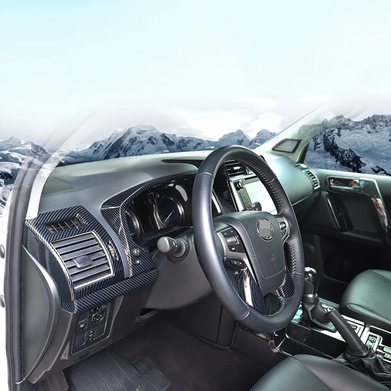 Для Toyota Land Cruiser Prado FJ150 2018 ABS углеродного волокна узор руль декоративная крышка