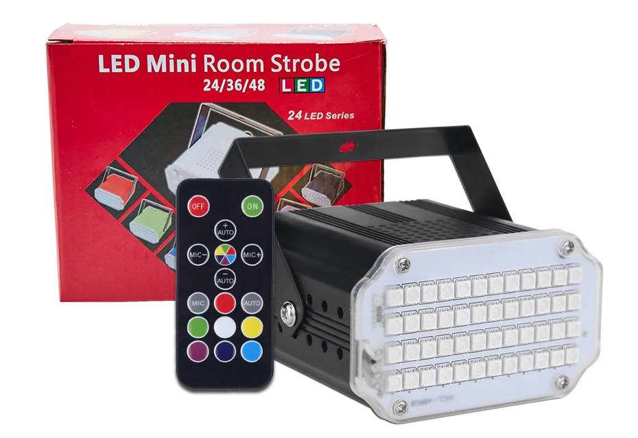 ALIEN 48 RGB УФ светодиодный DJ диско Звук Активированный сценический эффект освещения вечерние праздничные Клубные стробоскопы с пультом дистанционного управления